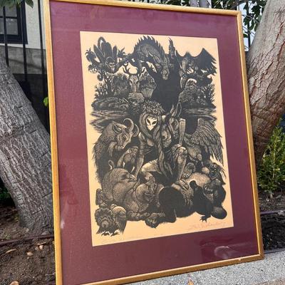 Fritz Eichenberg (1901-1990) Wood Engraving "Circe Cirensis" 1966