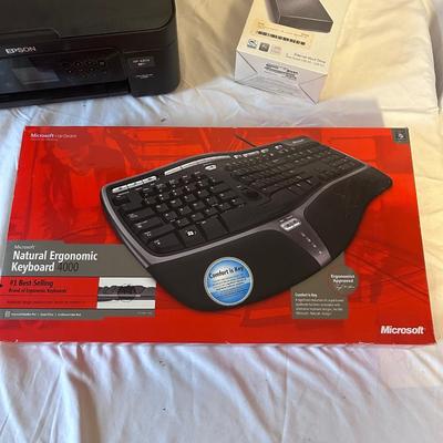 Epson Printer, Lacie Hard Drive and Microsoft Keyboard (O-BB)