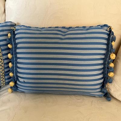 274 Two Needlepoint Chinese Pillows
