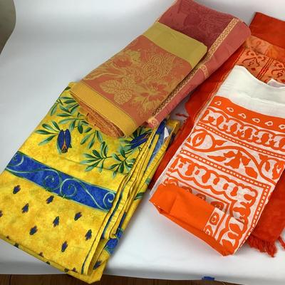 282 French Linen Table Cloth Lot