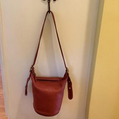 402 Red Coach Bucket Bag