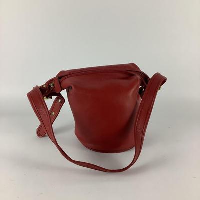 402 Red Coach Bucket Bag