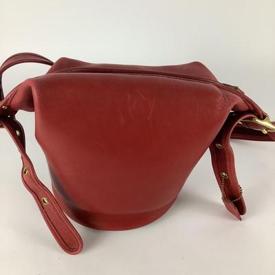 402 Red Coach Bucket Bag