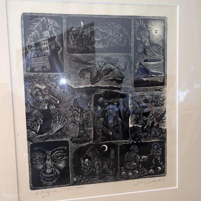 Fritz Eichenberg (American 1901-1990) Artist's Proof Wood Engraving
