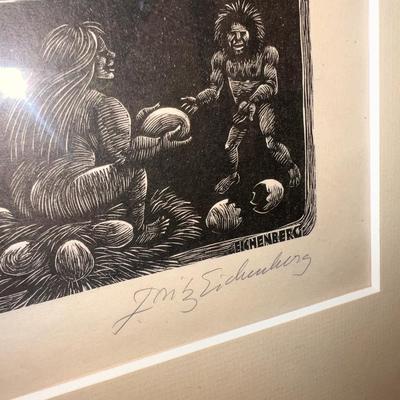 Sale Photo Thumbnail #30: A Pilgrim's Tall Tale, 1981
Edition size 80
Signed and titled in pencil
14 x 12" not including frame.