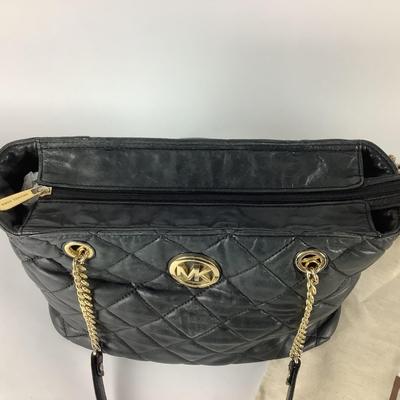 406 Michael Kors Black Quilted Leather Handbag