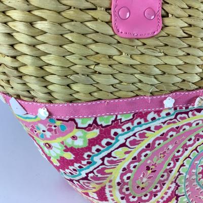 411 Vera Bradley Beach Bag Basket