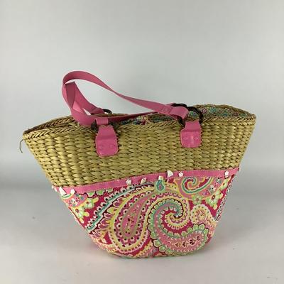 411 Vera Bradley Beach Bag Basket