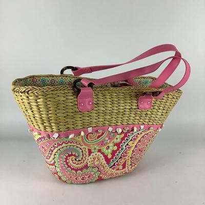 411 Vera Bradley Beach Bag Basket