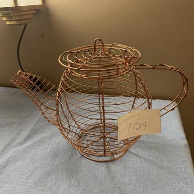 Wire teapot basket