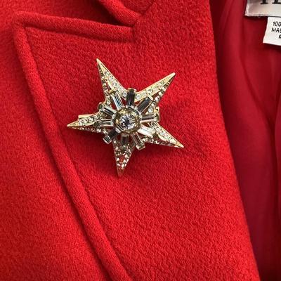 419 Rickie Freeman for Teri Jon 2pc w/Star brooch