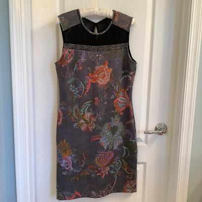 420 Black Beaded Dress w/Bag & Weston Floral Print Dress