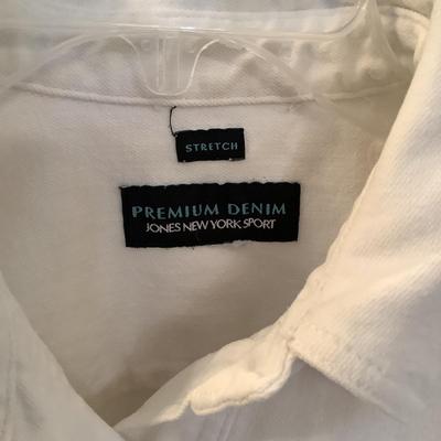 423 Claude Barthelemy Paris Linen Jacket w/ White JONES New York Stretch Jacket