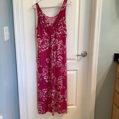 424 Purple & Green Floral JONES New York Dress w/ Pink & White Floral Dress