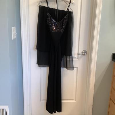 425 St. John Black Beaded Evening Gown w/ Ralph Lauren Evening Dress