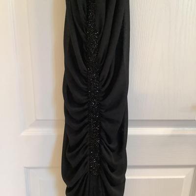 425 St. John Black Beaded Evening Gown w/ Ralph Lauren Evening Dress