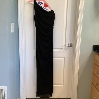 425 St. John Black Beaded Evening Gown w/ Ralph Lauren Evening Dress