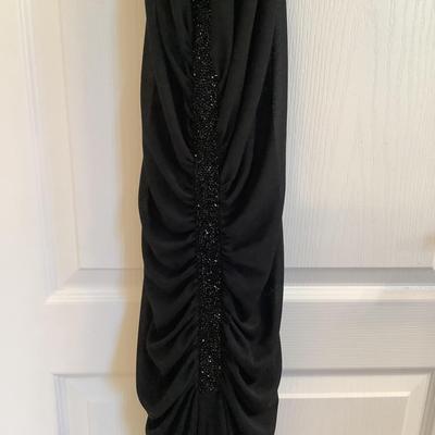 425 St. John Black Beaded Evening Gown w/ Ralph Lauren Evening Dress