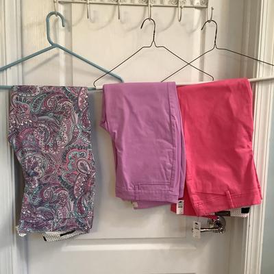 429 Lot of 9 Pastels Talbots Ladies Pants