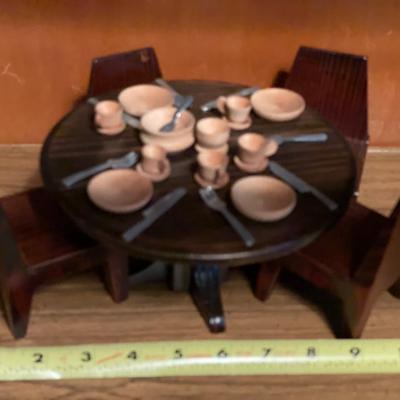 Small wood dining set