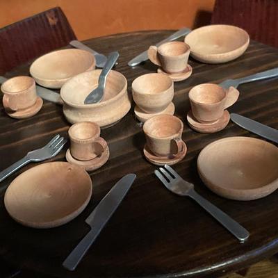 Small wood dining set