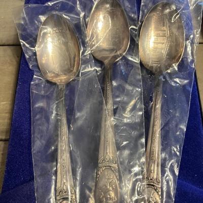 WM Rogers President silver spoons