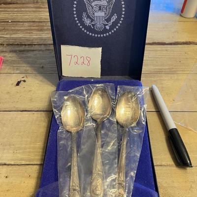 WM Rogers President silver spoons