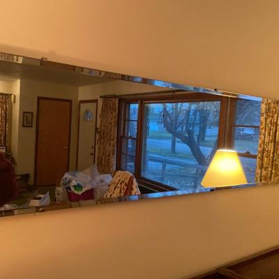 Vintage rectangle beveled mirror