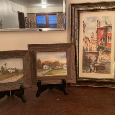 Small vintage signed art