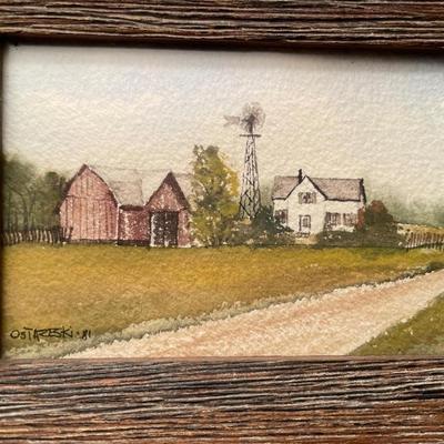 Small vintage signed art