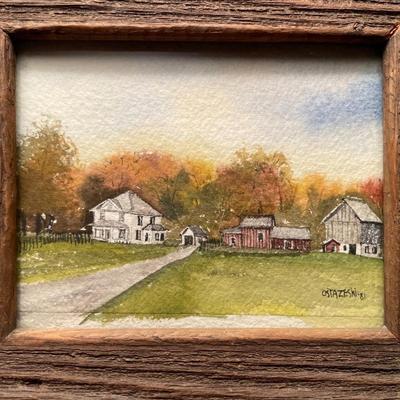 Small vintage signed art