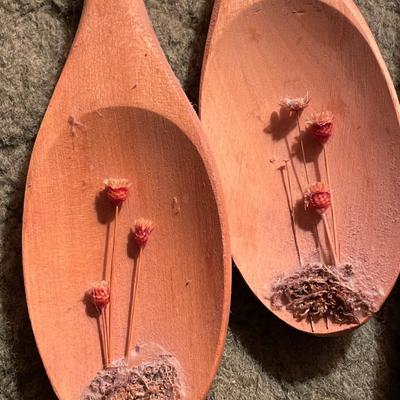 Wood kitchen spoons and mallet