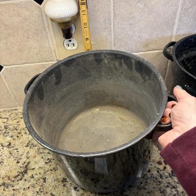 Double boiler enamel pot