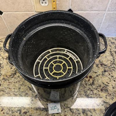 Double boiler enamel pot