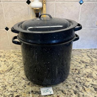Double boiler enamel pot