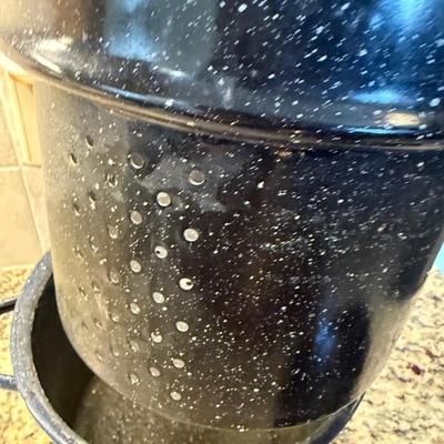 Double boiler enamel pot