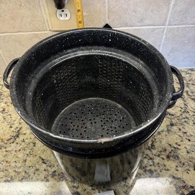 Double boiler enamel pot