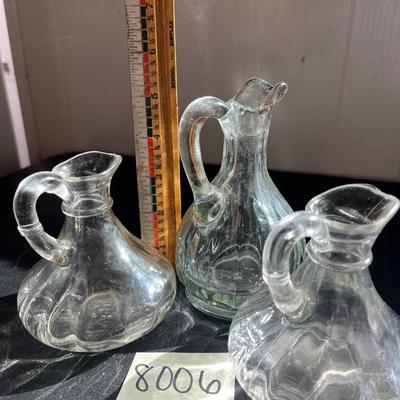 3 clear cruets