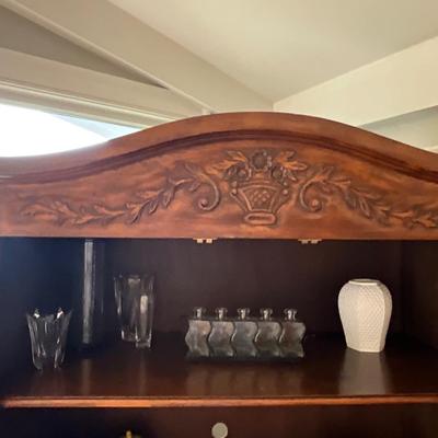 Wood Four Shelf Armoire
