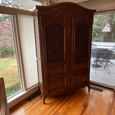 Wood Four Shelf Armoire