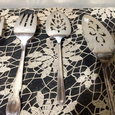 7 Serving Utensils, and 6 Matching Soup Spoons