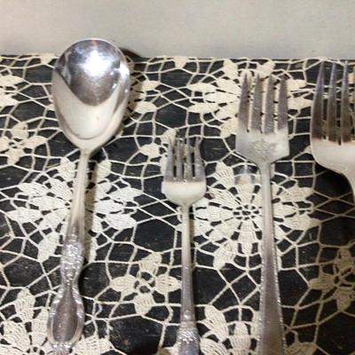 7 Serving Utensils, and 6 Matching Soup Spoons