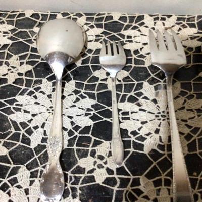 7 Serving Utensils, and 6 Matching Soup Spoons