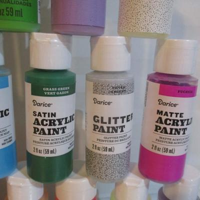 Darice Matte Acrylic/Glitter Paint Choice GG Most Are Sealed