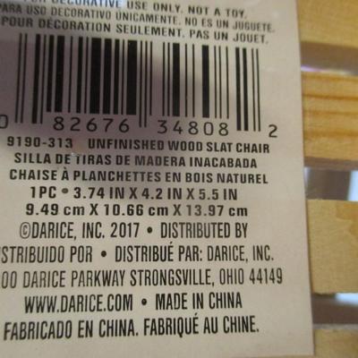 New - Darice Crafts Timeless Minis Wooden Furniture Choice HH/II (See All Pictures)