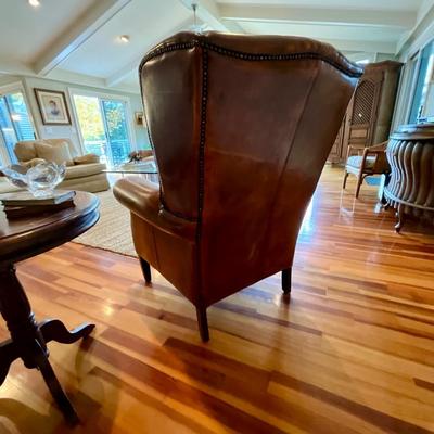 Sheep Skin Wing Back Leather Chair