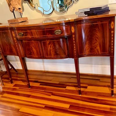 Federal Style Mahogany Locking Sideboard