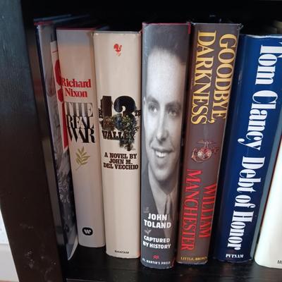 2 COFFEE TABLE BOOKS AND SEVERAL NOVELS AND NONFICTION BOOKS