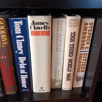 2 COFFEE TABLE BOOKS AND SEVERAL NOVELS AND NONFICTION BOOKS