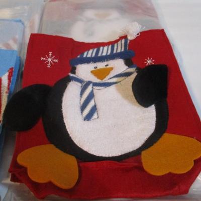 12 - New Designer Christmas Wool Felt Sequined Tote Gift Bag Holder Choice UU